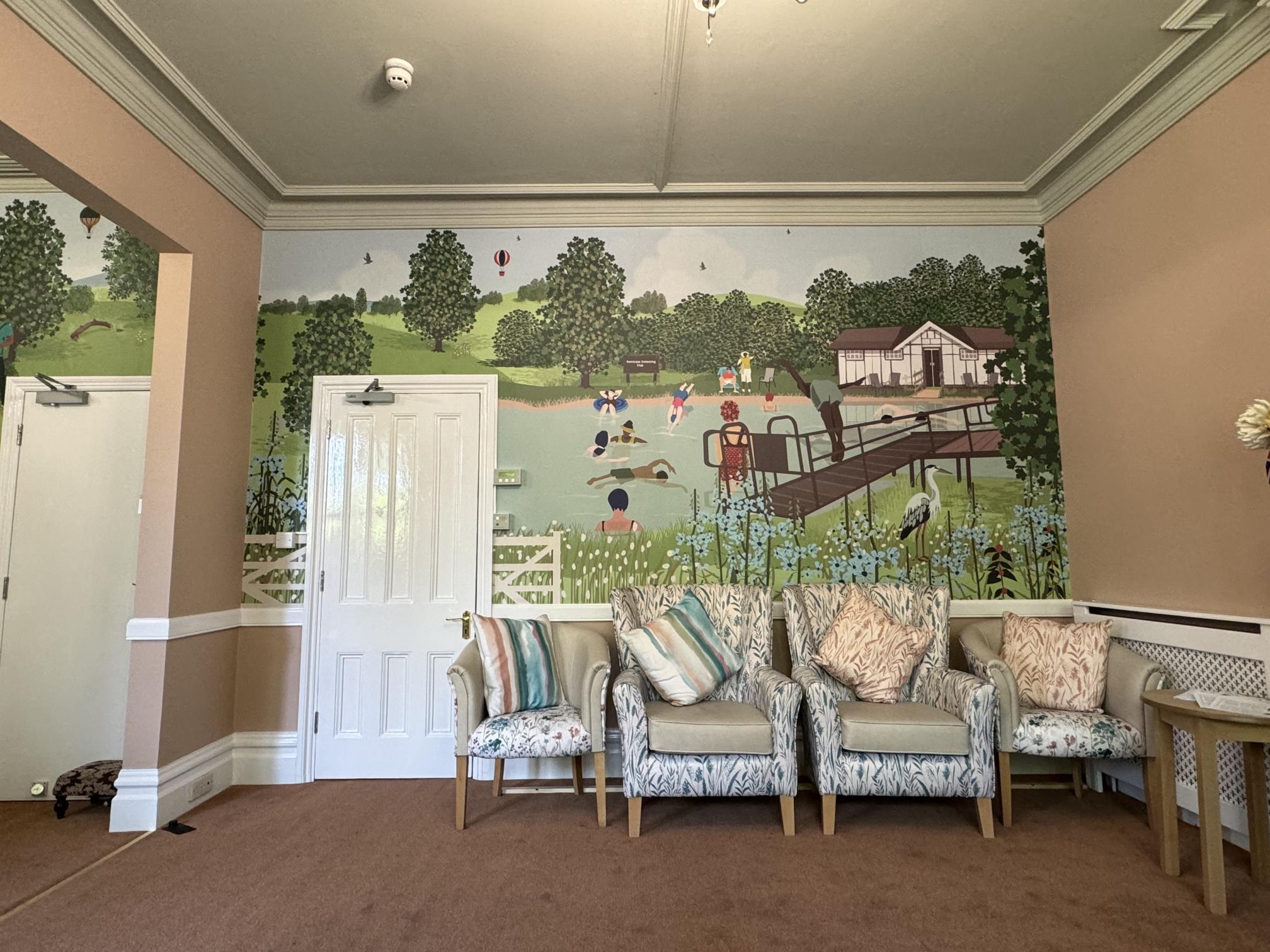 Nature Mural Design Inspired by Bristol for Rosewood House Care Home for AbleCare